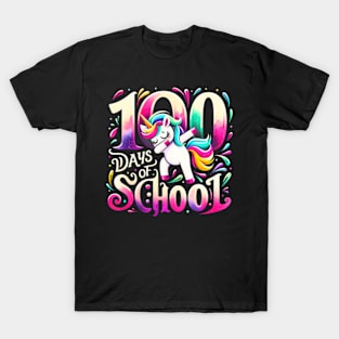 Unicorn 100 Days Of School Cute Unicorn Back To School T-Shirt